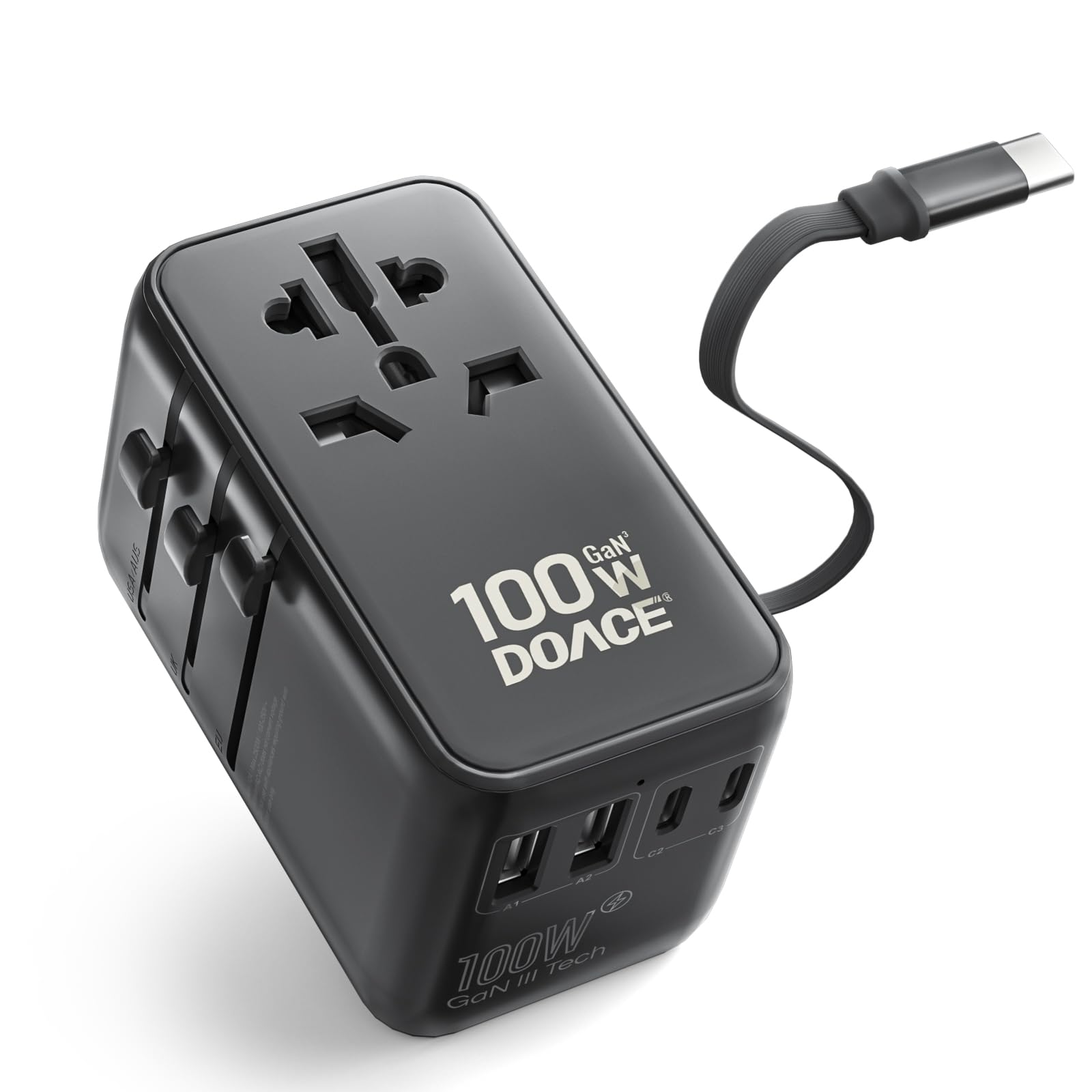 DOACE Universal Travel Adapter 100W GaN 3.0 Review